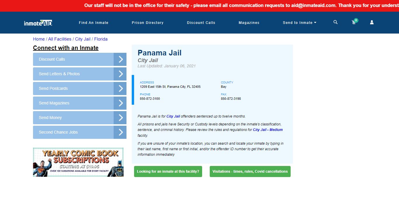 Panama Jail | Inmate Locator