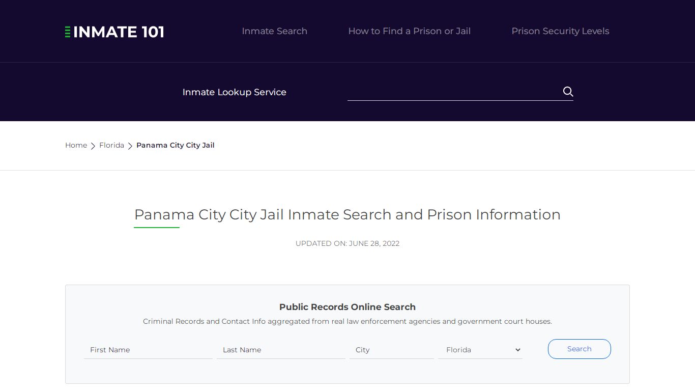 Panama City City Jail Inmate Search, Visitation, Phone no ...